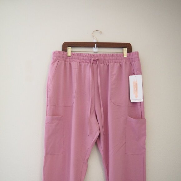 NWT Elite Med Performance Fitted Dusty Rose Jogger Scrub Pant sz XL - Picture 6 of 8